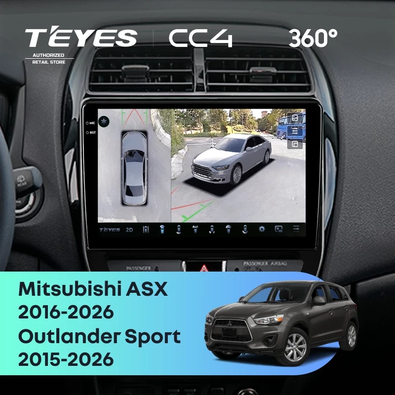 Штатная магнитола Teyes CC4 360 6/64 Mitsubishi ASX (2016-2026) F2