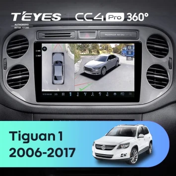 Штатная магнитола Teyes CC4 Pro 360 8/128 Volkswagen Tiguan 1 NF (2011-2017) F1