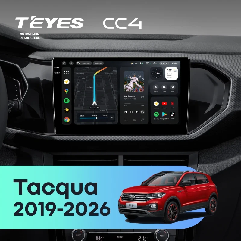 Штатная магнитола Teyes CC4 6/64 Volkswagen Tacqua (2019-2026)