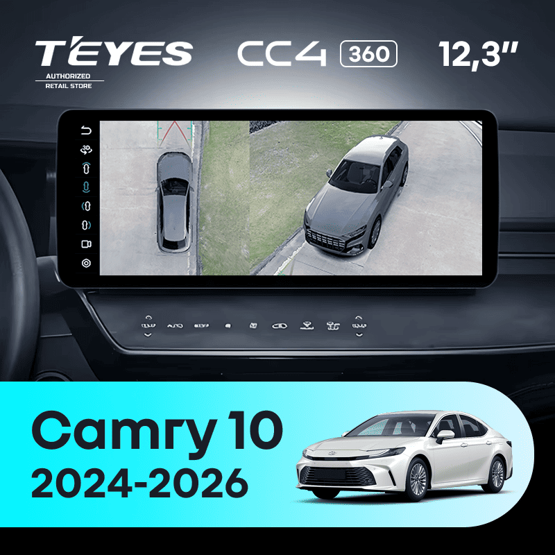 Штатная магнитола Teyes CC4 12.3" 360 6/64 Toyota Camry 10 XV80 (2024-2026)
