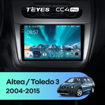 Штатная магнитола Teyes CC4 Pro 12/256 Seat Toledo 5P 3 (2004-2009) Правый руль