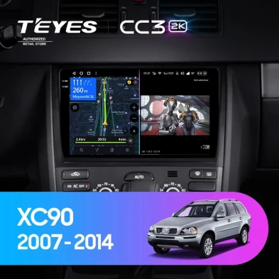 Штатная магнитола Teyes CC3 2K 360 6/128 Volvo XC90 (2007-2014) F2 (комплект для установки нижней части)