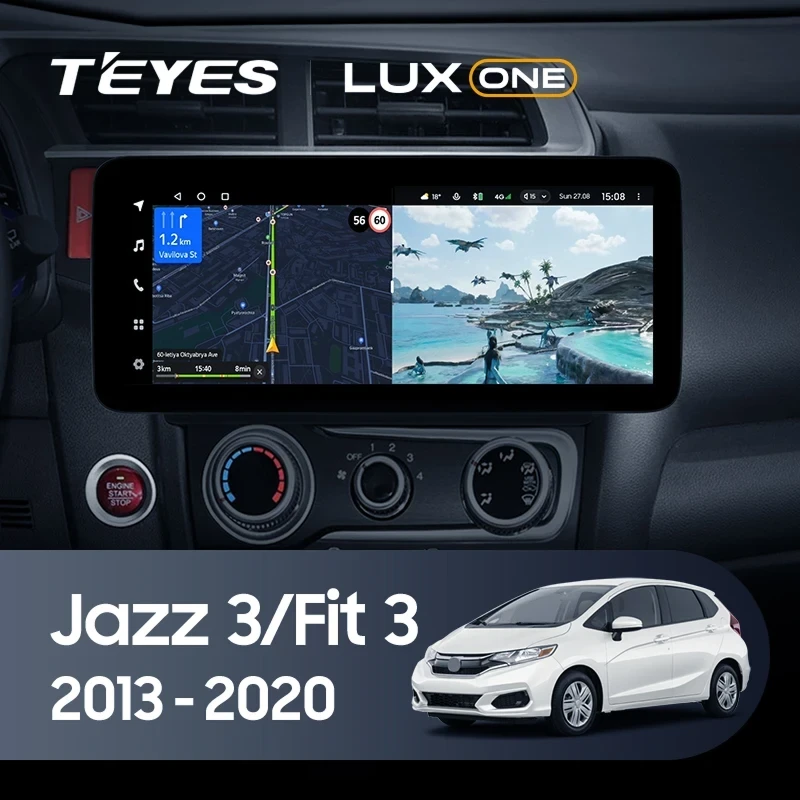 Штатная магнитола Teyes LUX ONE 4/64 Honda Fit 3 GP GK (2013-2020)