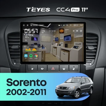 Штатная магнитола Teyes CC4 Pro 8/128 Kia Sorento BL (2002-2011) (11")