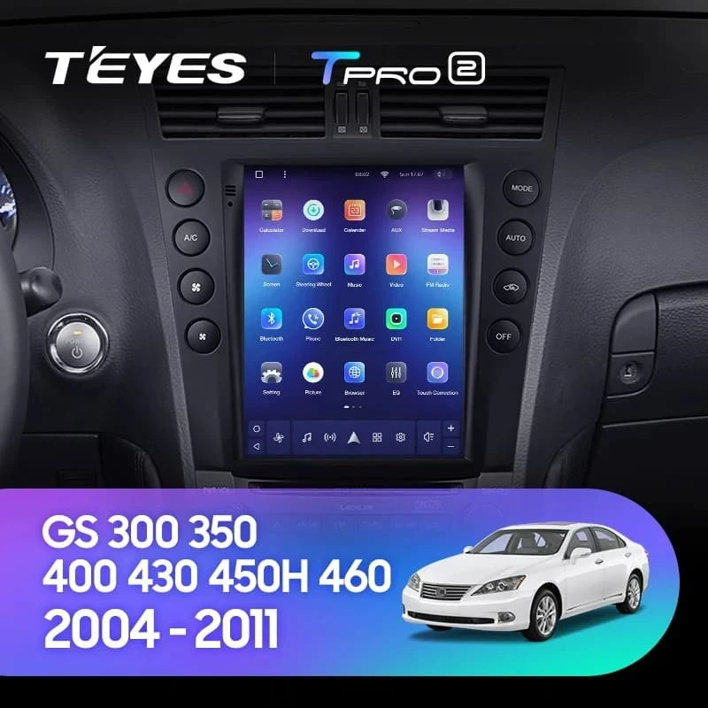 Штатная магнитола Tesla style Teyes TPRO 2 6/128 Lexus GS300 S190 GS350 GS400 GS430 GS450h GS460 GS 300 III 3 350 400 430 450h 460 (2004-2011)