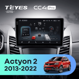 Штатная магнитола Teyes CC4 Pro 8/128 SsangYong Actyon 2 (2013-2022) (0din)