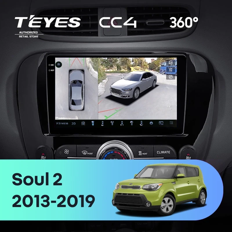 Штатная магнитола Teyes CC4 360 8/128 Kia Soul 2 PS (2013-2019) Тип-C