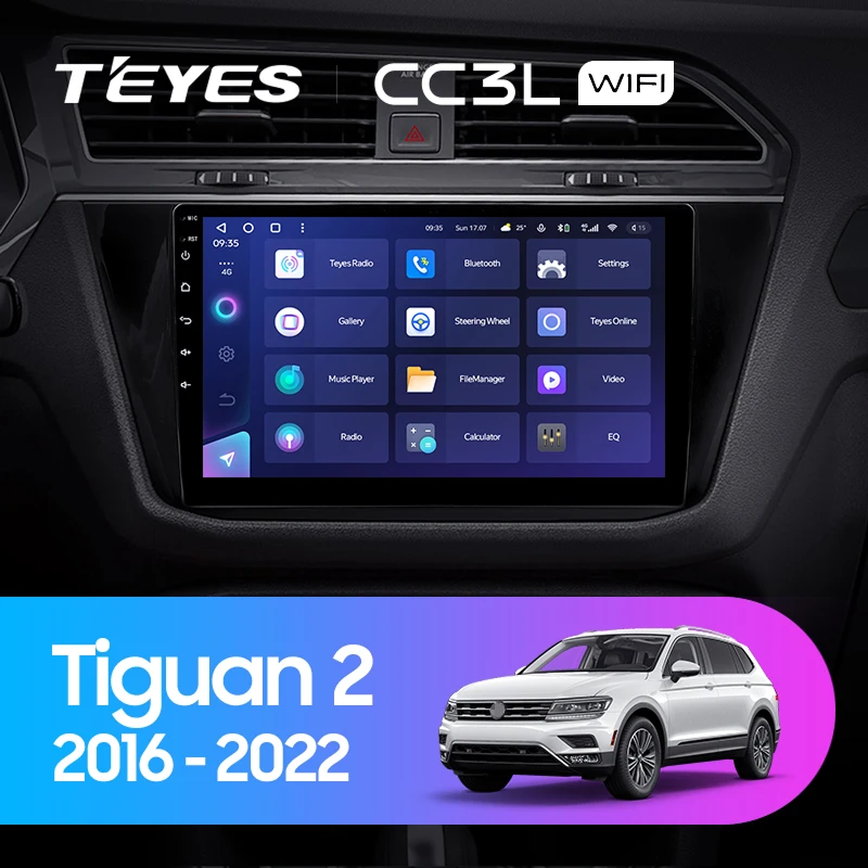 Штатная магнитола Teyes CC3L WiFi 2/32 Volkswagen Tiguan 2 (2016-2022) Тип-B