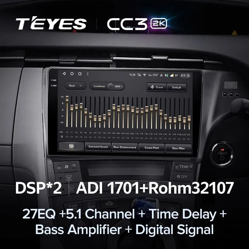 Штатная магнитола Teyes CC3 2K 4/32 Toyota Prius 3 XW30 (2009-2015) F2 Правый руль