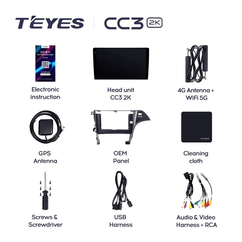 Штатная магнитола Teyes CC3 2K 4/32 Toyota Prius 3 XW30 (2009-2015) F2 Правый руль