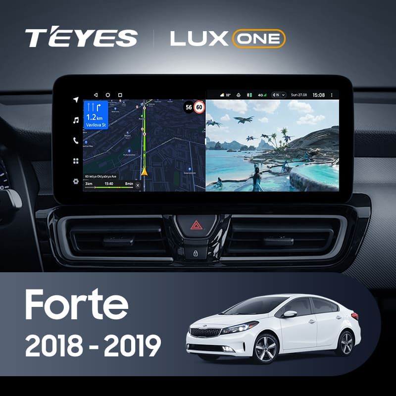 Штатная магнитола Teyes LUX ONE 4/32 Kia Forte (2018-2019)