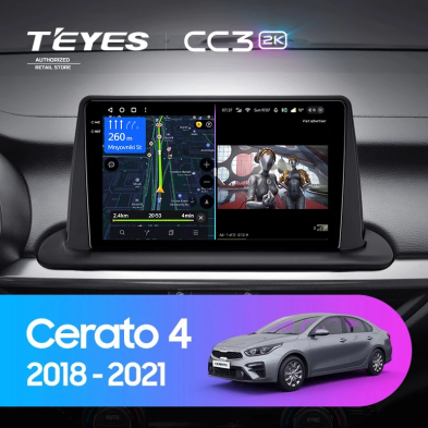 Штатная магнитола Teyes CC3 2K 4/32 Kia Cerato 4 (2018-2021)