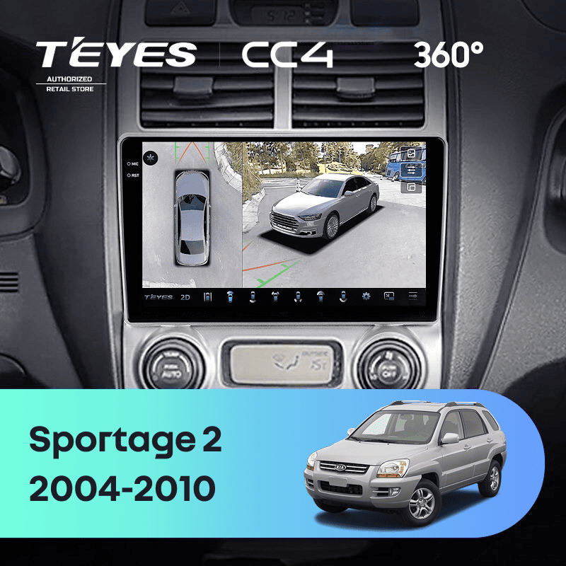 Штатная магнитола Teyes CC4 360 8/128 Kia Sportage 2 (2004-2010) F1