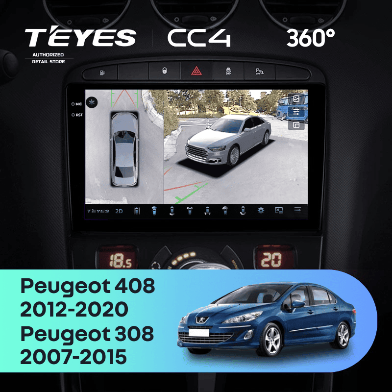Штатная магнитола Teyes CC4 360 8/128 Peugeot 408 1 T7 (2012-2020)