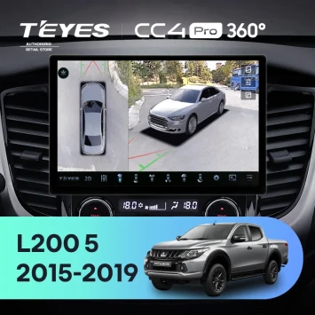 Штатная магнитола Teyes CC4 Pro 360 8/128 Mitsubishi L200 5 (2015-2019) климат контроль F2 (13")