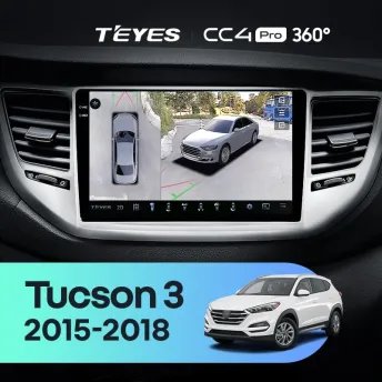 Штатная магнитола Teyes CC4 Pro 360 8/128 Hyundai Tucson 3 (2015-2018) Тип-A