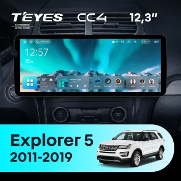 Штатная магнитола Teyes CC4 12.3" 6/64 Ford Explorer 5 (2011-2019)