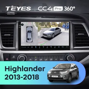 Штатная магнитола Teyes CC4 Pro 360 12/256 Toyota Highlander 3 XU50 (2013-2018)