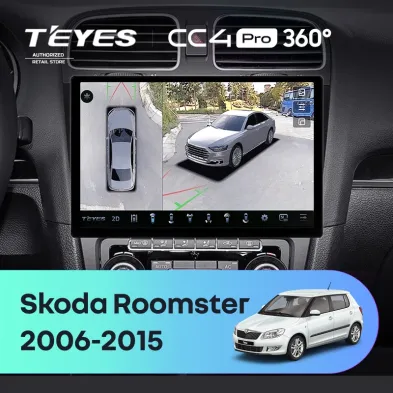 Штатная магнитола Teyes CC4 Pro 360 8/128 Skoda Roomster (2006-2015) (11")