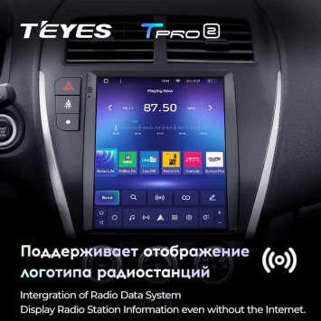 Штатная магнитола Tesla style Teyes TPRO 2 4/64 Mitsubishi ASX 1 (2010-2016) Тип-A