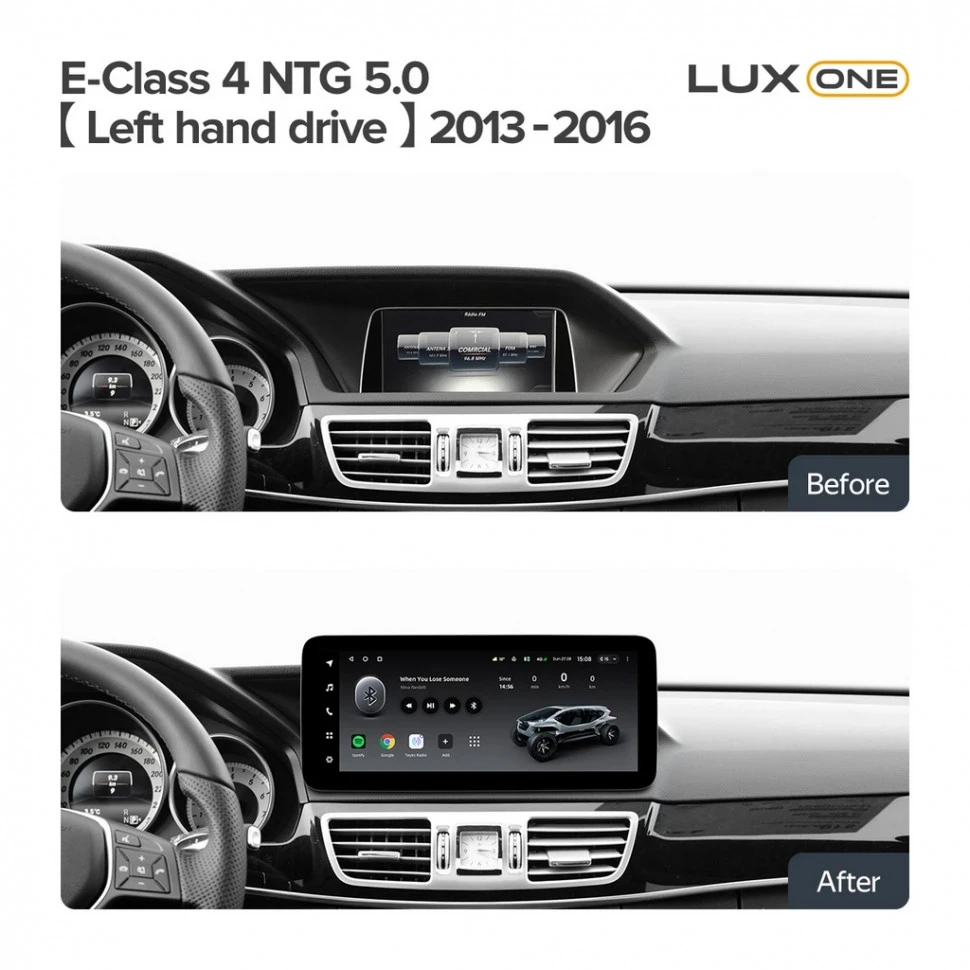 Штатная магнитола Teyes LUX ONE 6/128 Mercedes-Benz E-Class 4 W212 S207 A207 S212 C207 (NTG 5.0) (2013-2016) F1