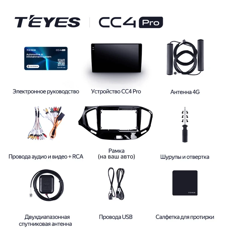 Штатная магнитола Teyes CC4 Pro 8/128 Volvo C70 (2004-2013) (0din)
