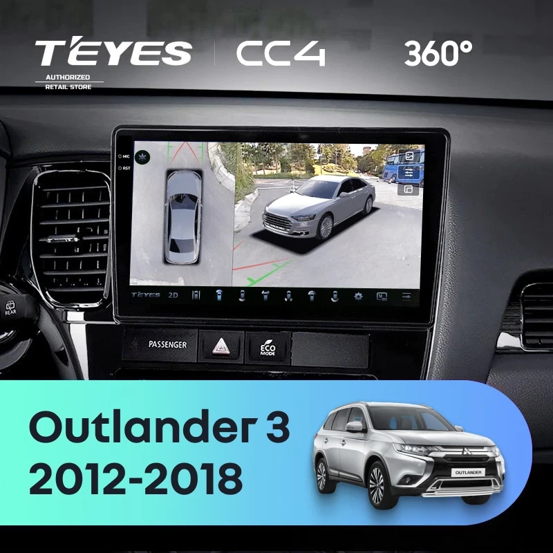 Штатная магнитола Teyes CC4 360 6/64 Mitsubishi Outlander 3 (2012-2018) Тип-B