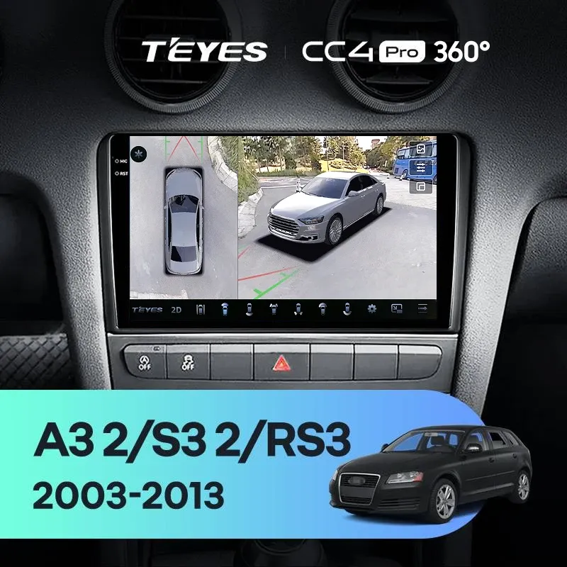 Штатная магнитола Teyes CC4 Pro 360 12/256 Audi A3 2 8P (2003-2013)