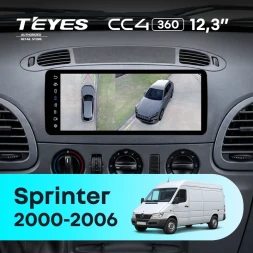 Штатная магнитола Teyes CC4 12.3" 360 6/64 Mercedes-Benz Sprinter (W903) (2000-2006)