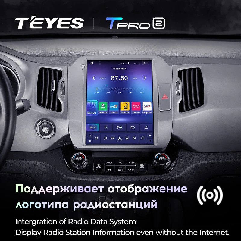 Штатная магнитола Tesla style Teyes TPRO 2 4/64 Kia Sportage 3 SL (2010-2016) Тип-AВ