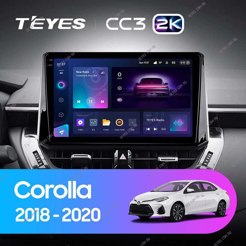 Штатная магнитола Teyes CC3 2K 4/32 Toyota Corolla 12 (2018-2020) Тип-A