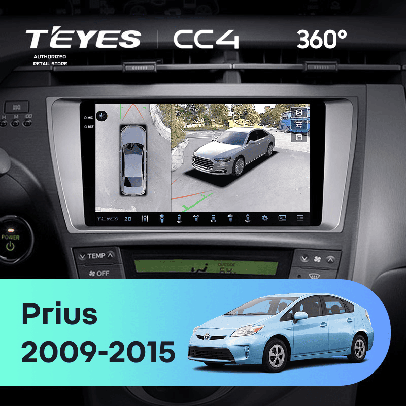 Штатная магнитола Teyes CC4 360 6/64 Toyota Prius XW30 (2009-2015)