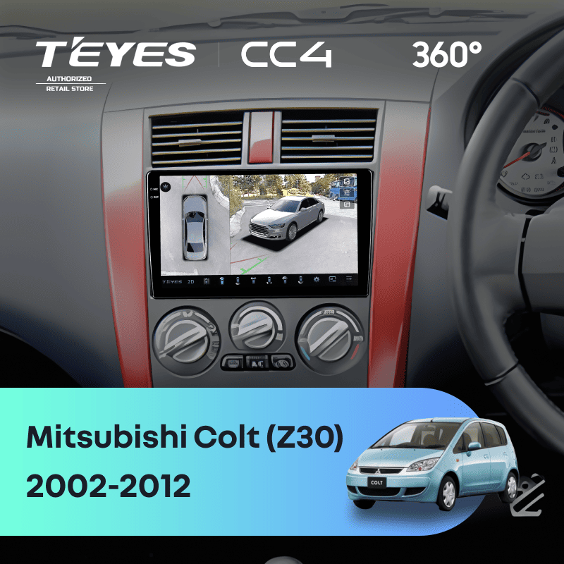 Штатная магнитола Teyes CC4 360 6/64 Mitsubishi Colt (Z30) (2002-2012) Правый руль
