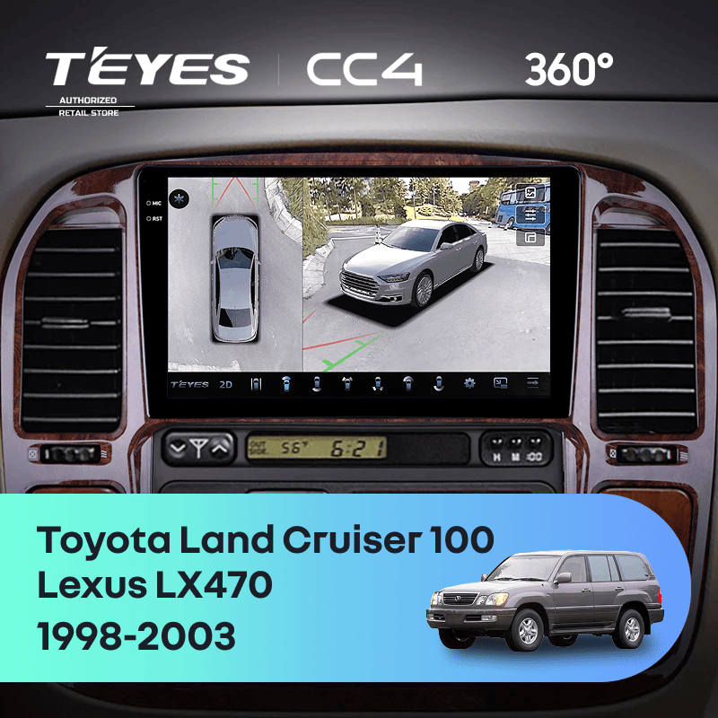 Штатная магнитола Teyes CC4 360 8/128 Toyota Land Cruiser 100 (1998-2003) F3
