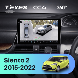 Штатная магнитола Teyes CC4 360 8/128 Toyota Sienta 2 XP170 (2015-2022) Правый руль