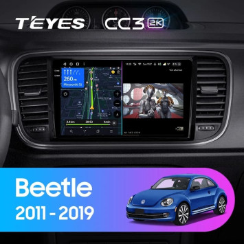 Штатная магнитола Teyes CC3 2K 6/128 Volkswagen Beetle A5 (2011-2019) (10 inch Universal)