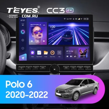 Штатная магнитола Teyes CC3 2K 6/128 Volkswagen Polo 6 (2020-2022) (13" с кнопками)