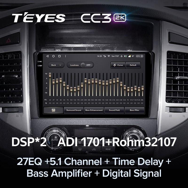 Штатная магнитола Teyes CC3 2K 360 6/128 Mitsubishi Pajero 4 V80 V90 (2006-2024)