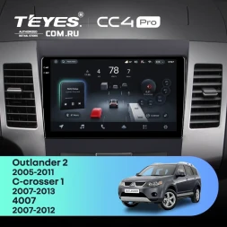 Штатная магнитола Teyes CC4 Pro 8/128 Mitsubishi Outlander 2 (2005-2011) F2 Тип-A