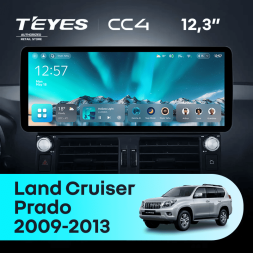 Штатная магнитола Teyes CC4 12.3" 8/128 Toyota Land Cruiser Prado 150 (2009-2013)