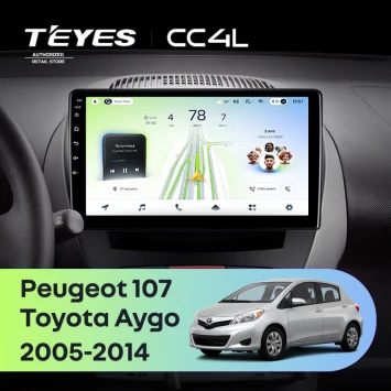 Штатная магнитола Teyes CC4L 6/64 с DTS Toyota Aygo (2005-2014)