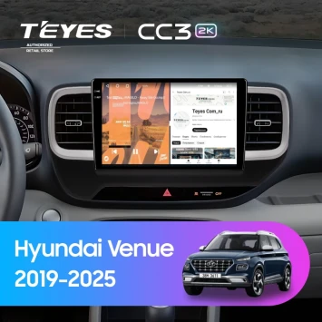 Штатная магнитола Teyes CC3 2K 6/128 Hyundai Venue (2019-2025)