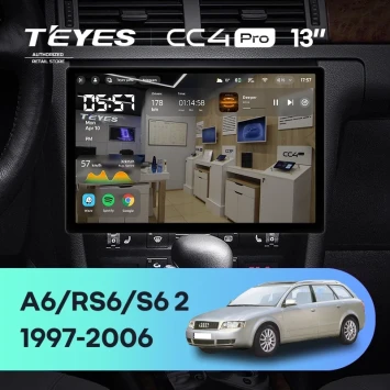 Штатная магнитола Teyes CC4 Pro 8/128 Audi S6 2 (1999-2004) (13")