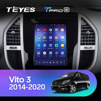Штатная магнитола Tesla style Teyes TPRO 2 4/64 Mercedes-Benz Vito 3 W447 (2014-2020)