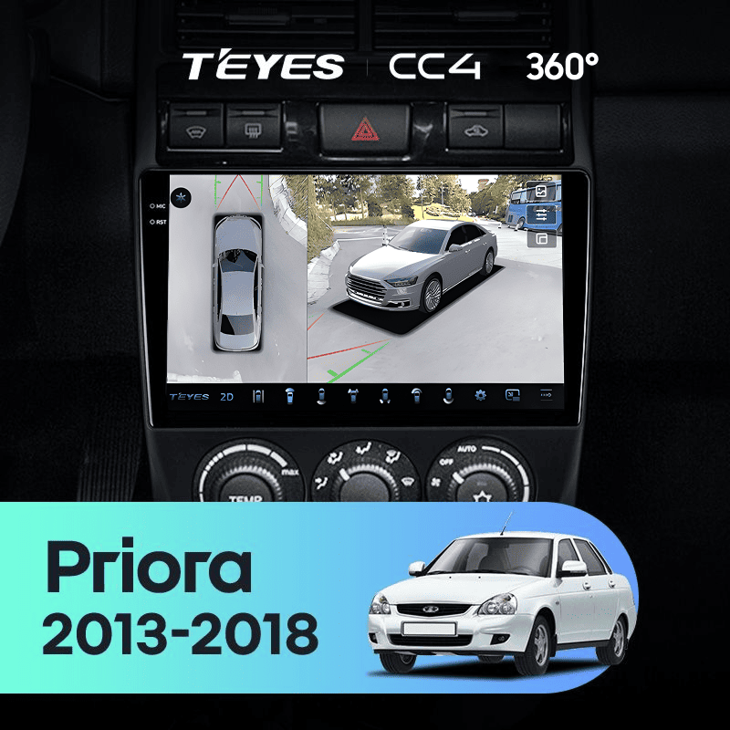 Штатная магнитола Teyes CC4 360 6/64 LADA Priora (2013-2018) F4