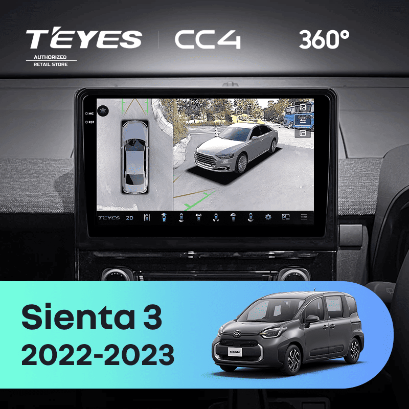 Штатная магнитола Teyes CC4 360 8/128 Toyota Sienta 3 (2022-2023)