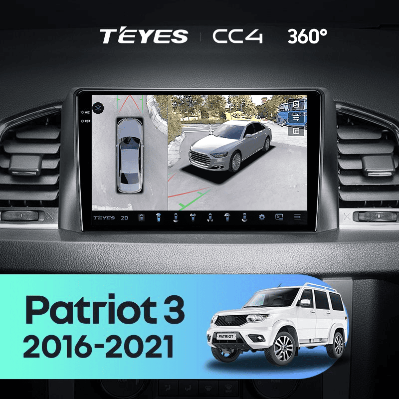 Штатная магнитола Teyes CC4 360 8/128 UAZ Patriot 3 (2016-2021) F2