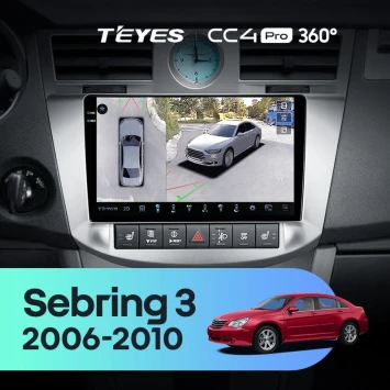 Штатная магнитола Teyes CC4 Pro 360 8/128 Chrysler Sebring 3 JS (2006-2010)