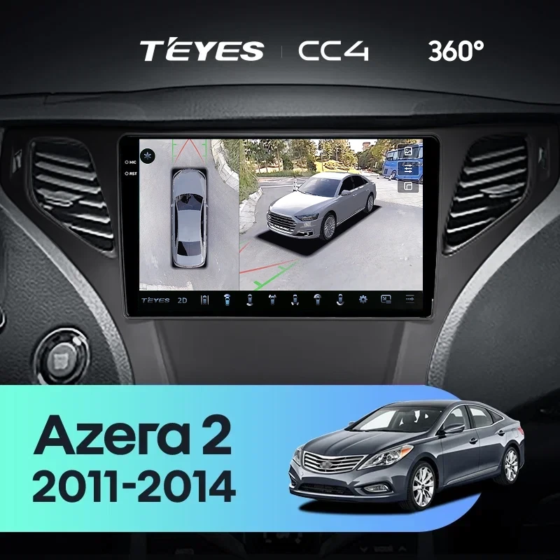 Штатная магнитола Teyes CC4 360 8/128 Hyundai Azera 2 (2011-2014) F2