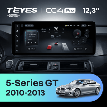 Штатная магнитола Teyes CC4 Pro 12.3" 12/256 BMW 5-Series Gran Turismo F07 (CIC) (2010-2013) Universal